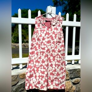 Talbots size 14 dirty pink dress with white poka dots